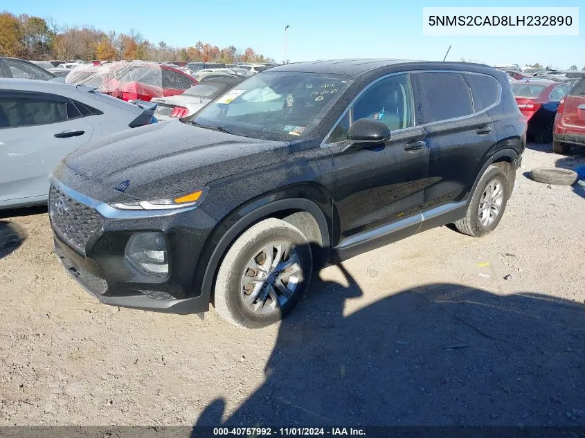 2020 Hyundai Santa Fe Se VIN: 5NMS2CAD8LH232890 Lot: 40757992