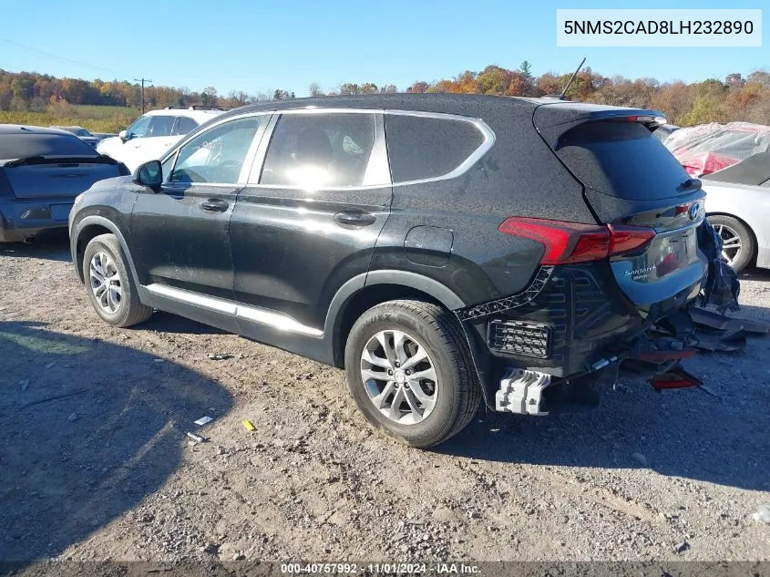 2020 Hyundai Santa Fe Se VIN: 5NMS2CAD8LH232890 Lot: 40757992