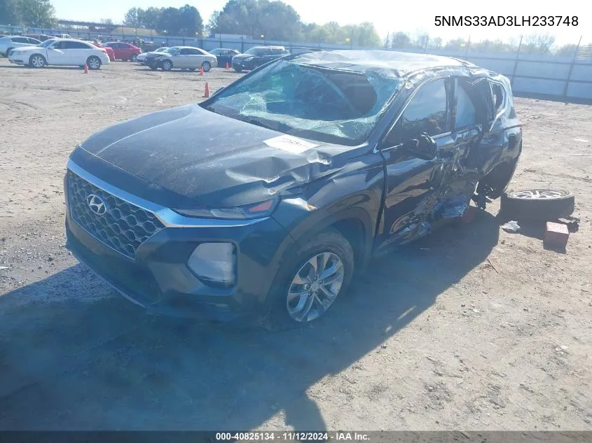 5NMS33AD3LH233748 2020 Hyundai Santa Fe Sel