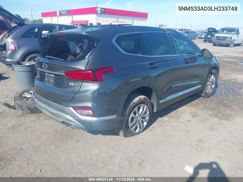 5NMS33AD3LH233748 2020 Hyundai Santa Fe Sel