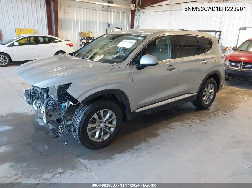 2020 Hyundai Santa Fe Sel VIN: 5NMS3CAD1LH223901 Lot: 40830603