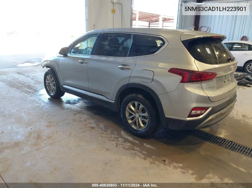 2020 Hyundai Santa Fe Sel VIN: 5NMS3CAD1LH223901 Lot: 40830603