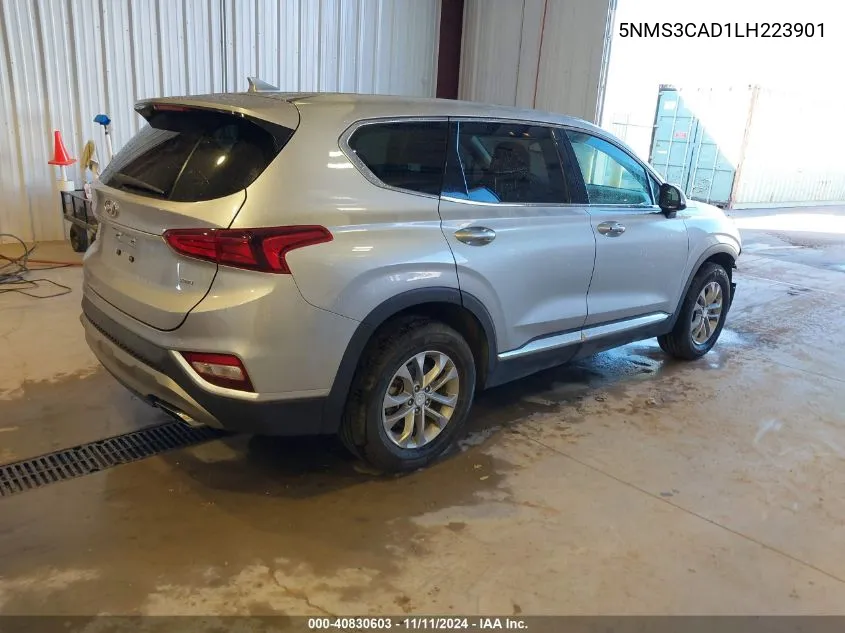 2020 Hyundai Santa Fe Sel VIN: 5NMS3CAD1LH223901 Lot: 40830603