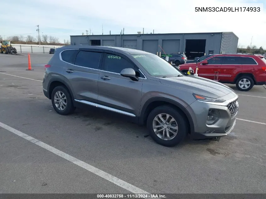 5NMS3CAD9LH174933 2020 Hyundai Santa Fe Sel