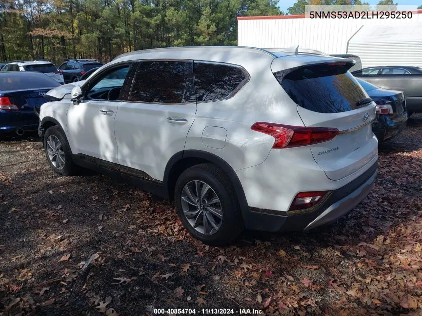 2020 Hyundai Santa Fe Limited VIN: 5NMS53AD2LH295250 Lot: 40854704