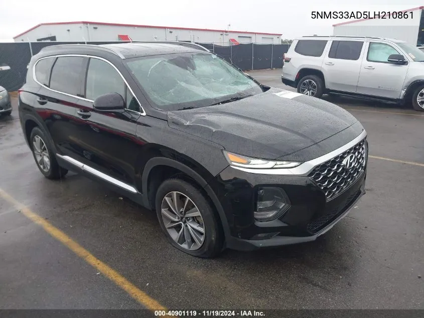 2020 Hyundai Santa Fe Sel VIN: 5NMS33AD5LH210861 Lot: 40901119