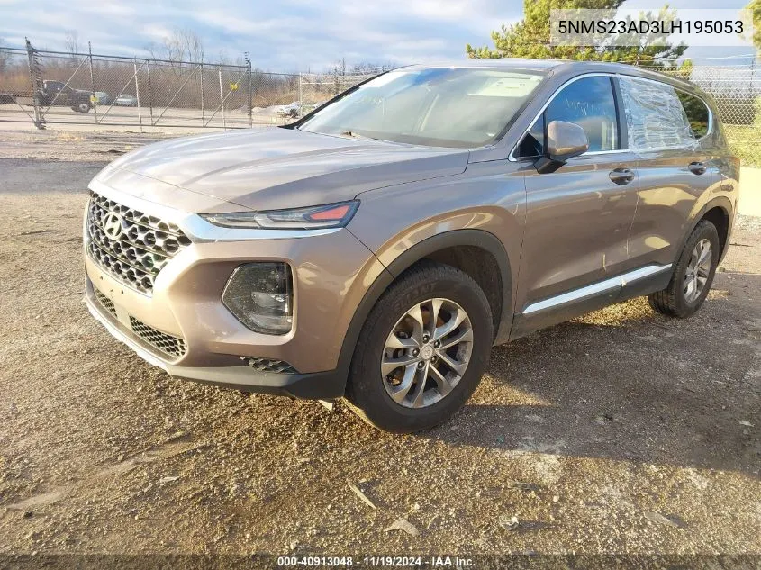 2020 Hyundai Santa Fe Se VIN: 5NMS23AD3LH195053 Lot: 40913048