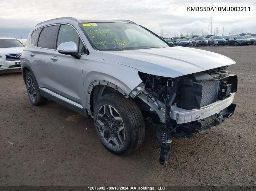 2021 Hyundai Santa Fe Limited VIN: KM8S5DA10MU003211 Lot: 12076992