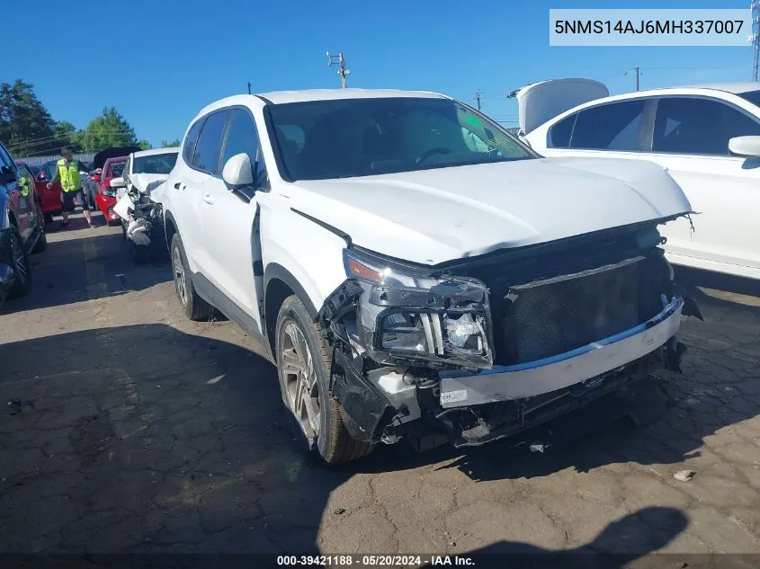 2021 Hyundai Santa Fe Se VIN: 5NMS14AJ6MH337007 Lot: 39421188