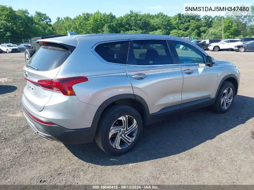 5NMS1DAJ5MH347480 2021 Hyundai Santa Fe Se