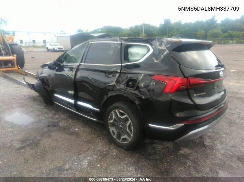 5NMS5DAL8MH337709 2021 Hyundai Santa Fe Calligraphy