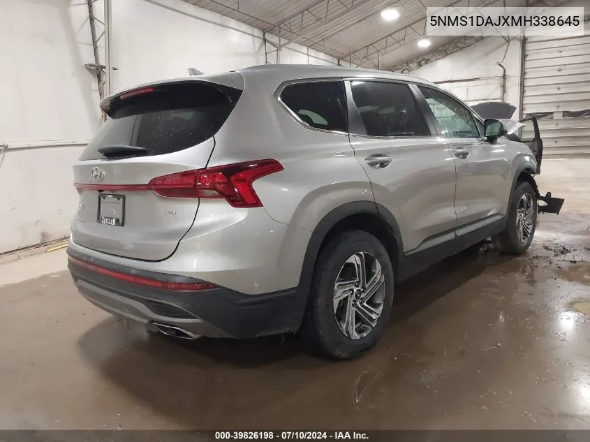 5NMS1DAJXMH338645 2021 Hyundai Santa Fe Se