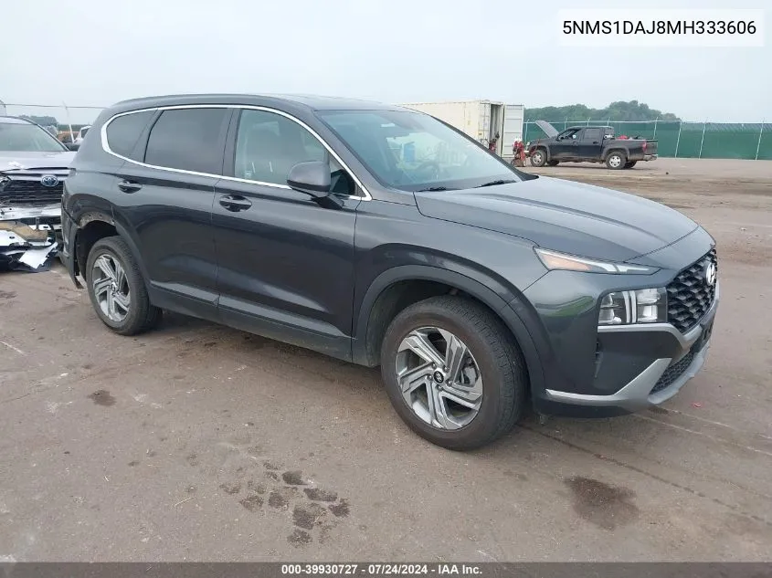 2021 Hyundai Santa Fe Se VIN: 5NMS1DAJ8MH333606 Lot: 39930727