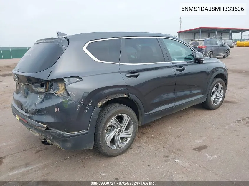 5NMS1DAJ8MH333606 2021 Hyundai Santa Fe Se