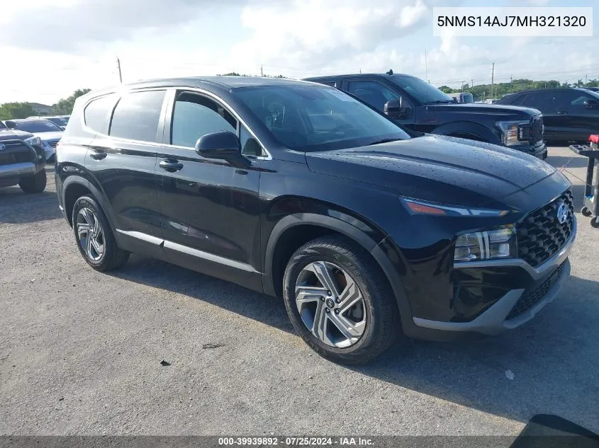 5NMS14AJ7MH321320 2021 Hyundai Santa Fe Se