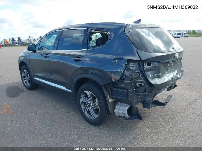 5NMS2DAJ4MH369032 2021 Hyundai Santa Fe Sel