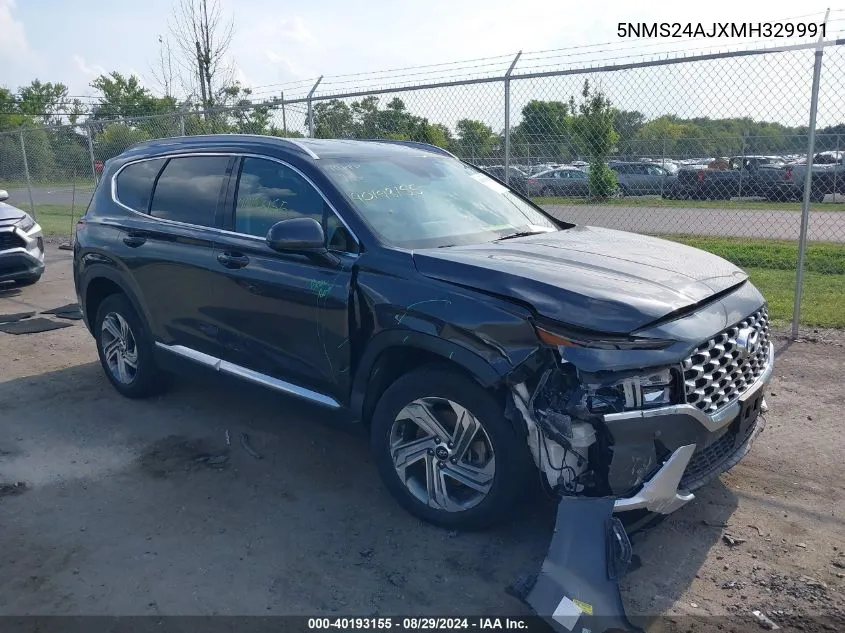 2021 Hyundai Santa Fe Sel VIN: 5NMS24AJXMH329991 Lot: 40193155