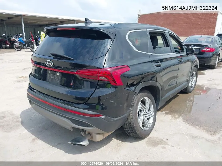 2021 Hyundai Santa Fe Se VIN: 5NMS14AJ9MH322324 Lot: 40276020