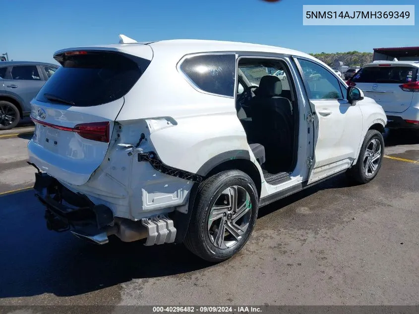 5NMS14AJ7MH369349 2021 Hyundai Santa Fe Se