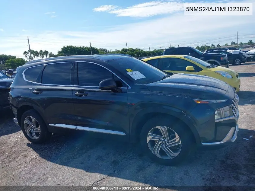 5NMS24AJ1MH323870 2021 Hyundai Santa Fe Sel