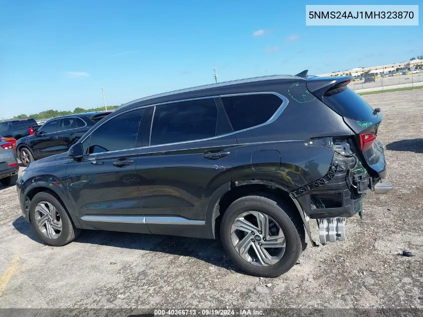 2021 Hyundai Santa Fe Sel VIN: 5NMS24AJ1MH323870 Lot: 40366713