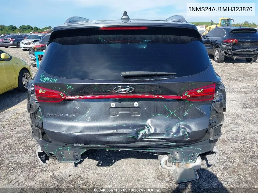 2021 Hyundai Santa Fe Sel VIN: 5NMS24AJ1MH323870 Lot: 40366713