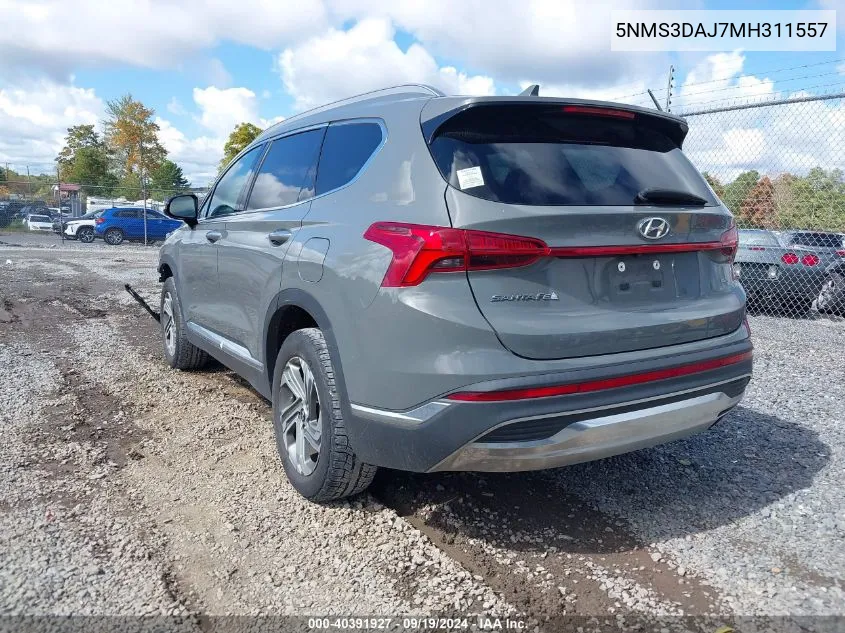 5NMS3DAJ7MH311557 2021 Hyundai Santa Fe Sel