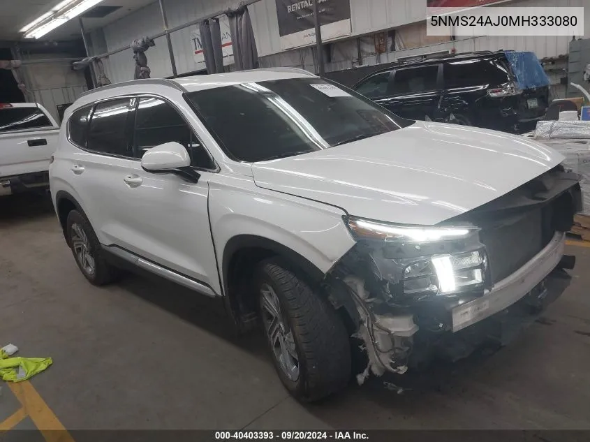 2021 Hyundai Santa Fe Sel VIN: 5NMS24AJ0MH333080 Lot: 40403393