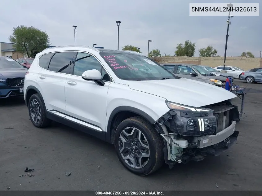 2021 Hyundai Santa Fe Limited VIN: 5NMS44AL2MH326613 Lot: 40407256