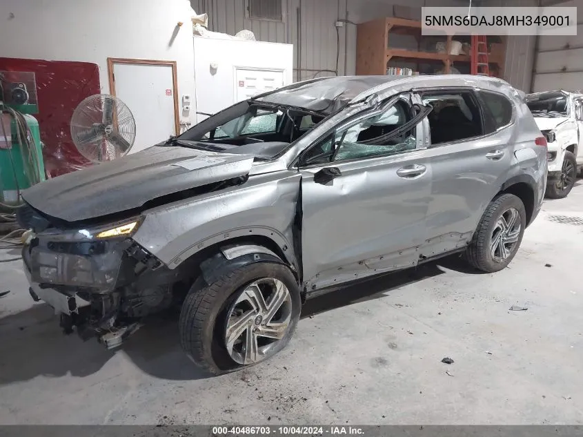 5NMS6DAJ8MH349001 2021 Hyundai Santa Fe Sel