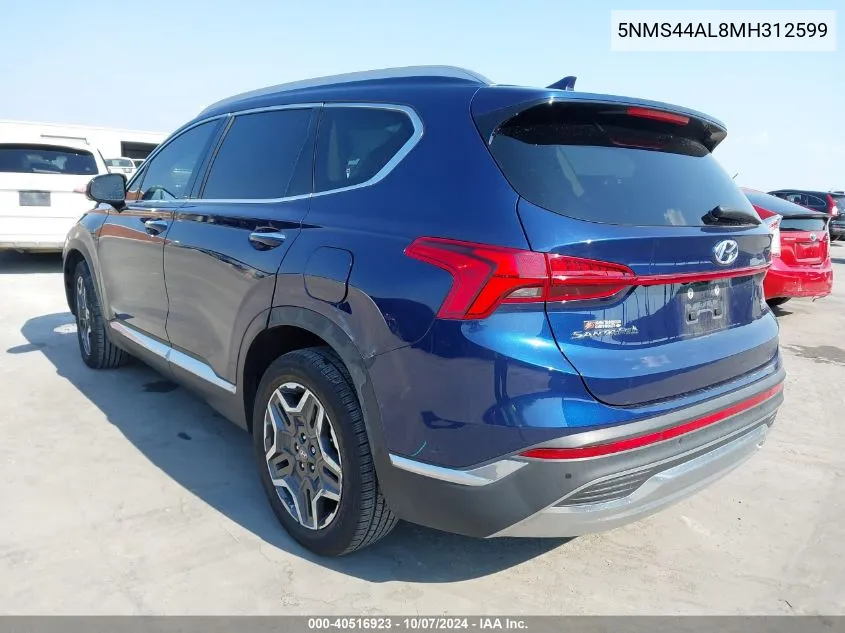 5NMS44AL8MH312599 2021 Hyundai Santa Fe Limited