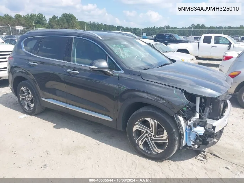 5NMS34AJ9MH325010 2021 Hyundai Santa Fe Sel