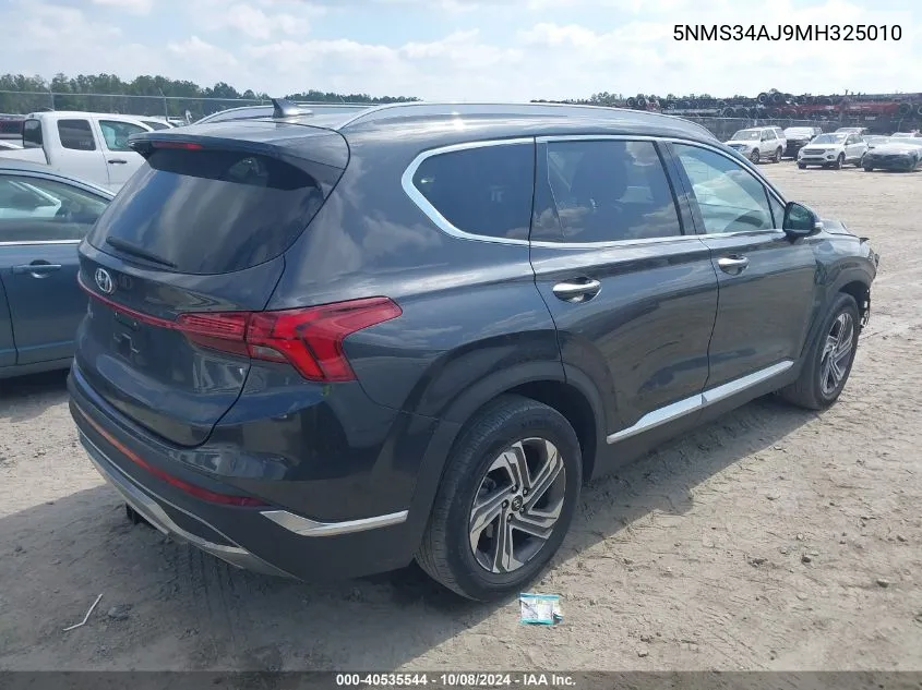 5NMS34AJ9MH325010 2021 Hyundai Santa Fe Sel