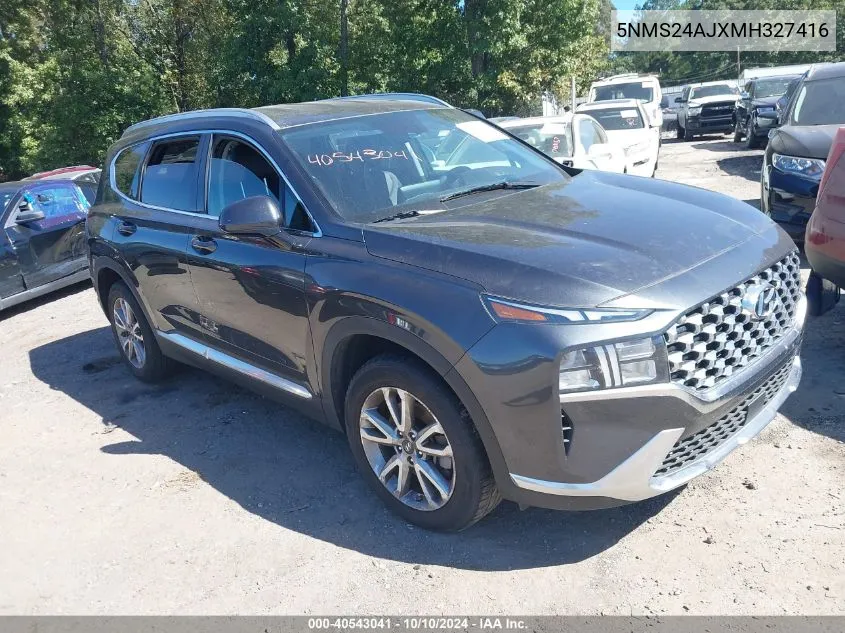 2021 Hyundai Santa Fe Sel VIN: 5NMS24AJXMH327416 Lot: 40543041