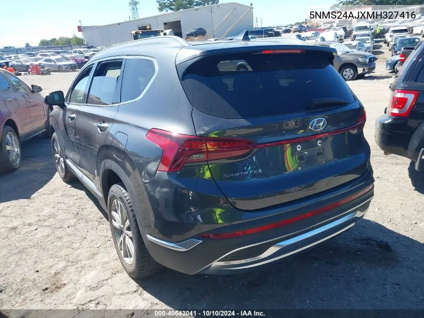 2021 Hyundai Santa Fe Sel VIN: 5NMS24AJXMH327416 Lot: 40543041