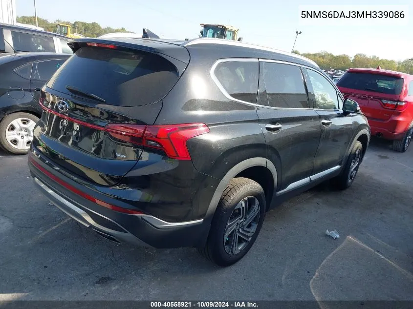 5NMS6DAJ3MH339086 2021 Hyundai Santa Fe Sel