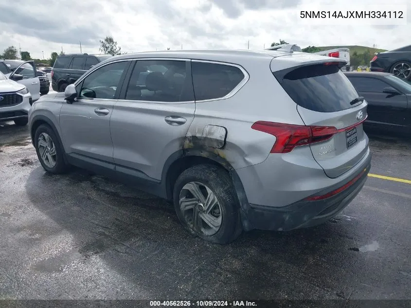 5NMS14AJXMH334112 2021 Hyundai Santa Fe Se