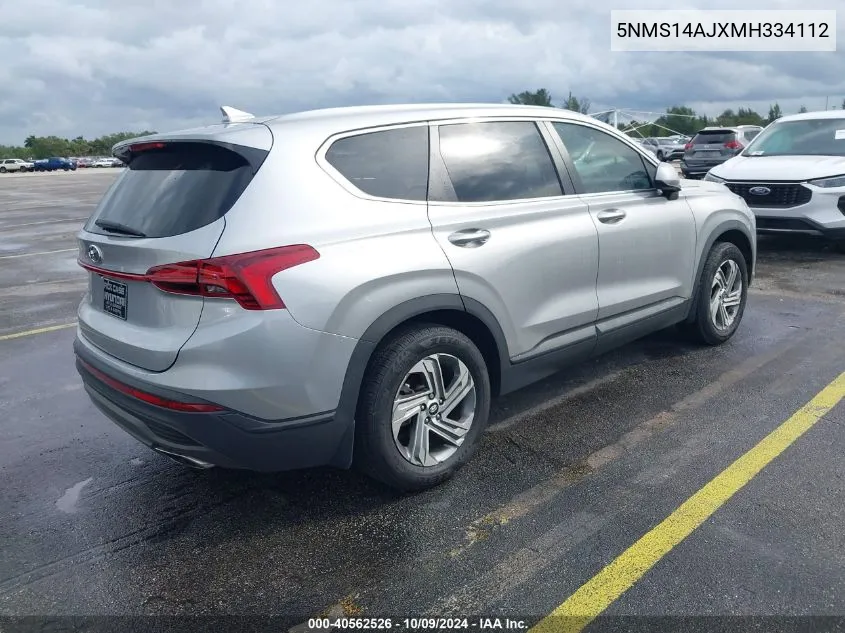 5NMS14AJXMH334112 2021 Hyundai Santa Fe Se