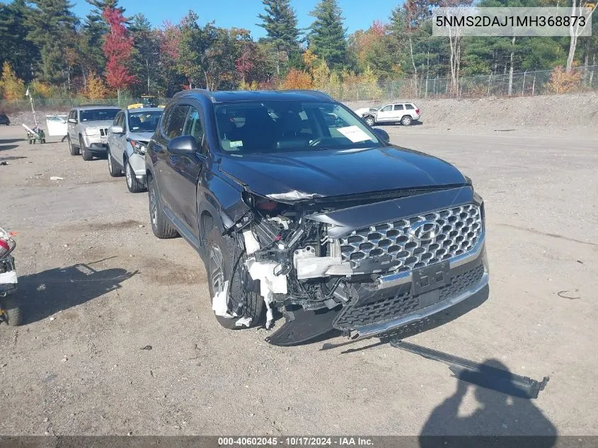 2021 Hyundai Santa Fe Sel VIN: 5NMS2DAJ1MH368873 Lot: 40602045