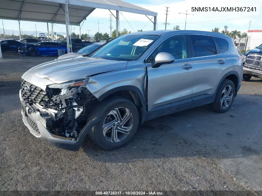 2021 Hyundai Santa Fe Se VIN: 5NMS14AJXMH367241 Lot: 40728317