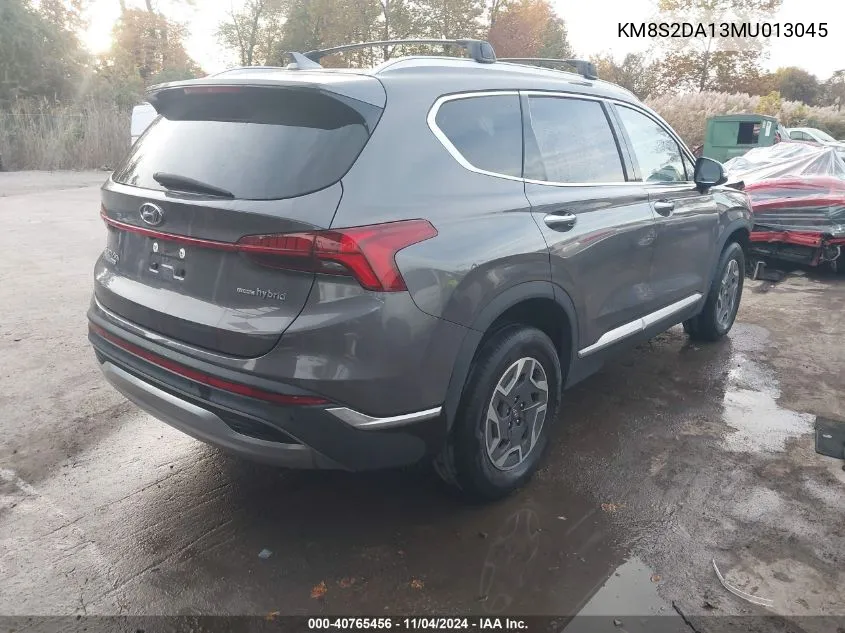 2021 Hyundai Santa Fe Hybrid Blue VIN: KM8S2DA13MU013045 Lot: 40765456