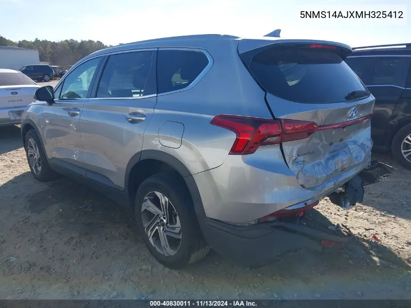 5NMS14AJXMH325412 2021 Hyundai Santa Fe Se