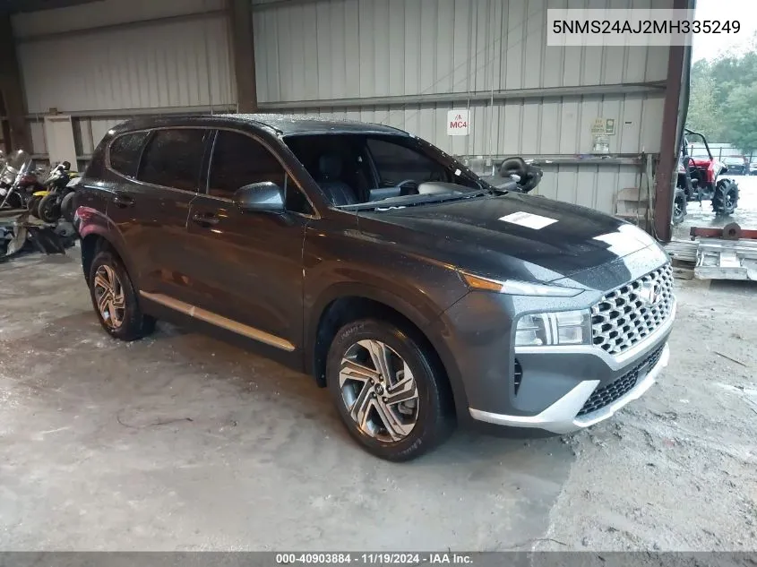 2021 Hyundai Santa Fe Sel VIN: 5NMS24AJ2MH335249 Lot: 40903884