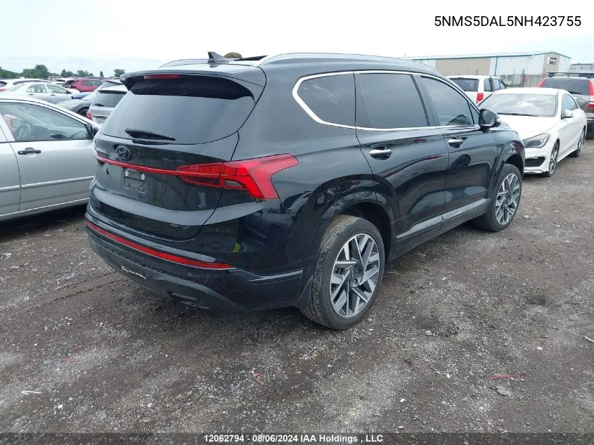 5NMS5DAL5NH423755 2022 Hyundai Santa Fe Calligraphy