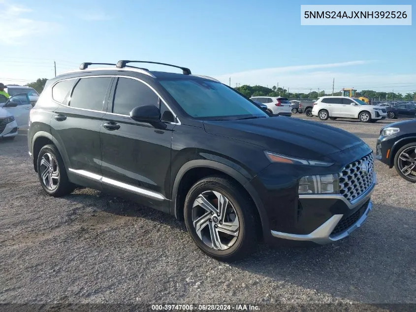 2022 Hyundai Santa Fe Sel VIN: 5NMS24AJXNH392526 Lot: 39747005