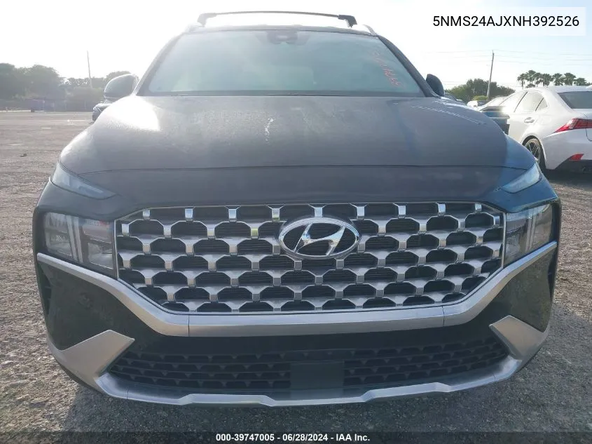 2022 Hyundai Santa Fe Sel VIN: 5NMS24AJXNH392526 Lot: 39747005