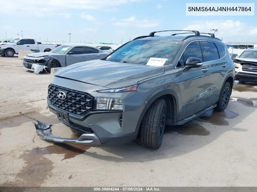 2022 Hyundai Santa Fe Xrt VIN: 5NMS64AJ4NH447864 Lot: 39804244