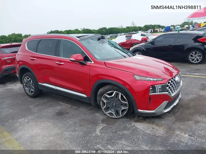 2022 Hyundai Santa Fe Limited VIN: 5NMS44AL1NH398811 Lot: 39823709