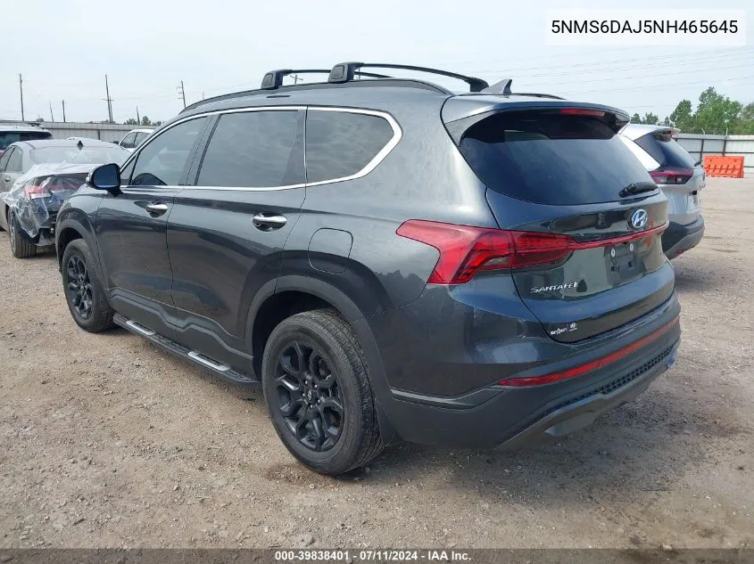 2022 Hyundai Santa Fe Xrt VIN: 5NMS6DAJ5NH465645 Lot: 39838401