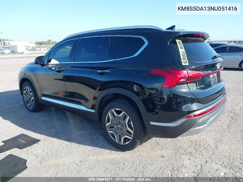 KM8S5DA13NU051416 2022 Hyundai Santa Fe Hybrid Limited